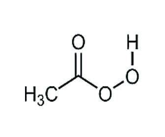 Formula of peracetic acid or peroxyacetic acid